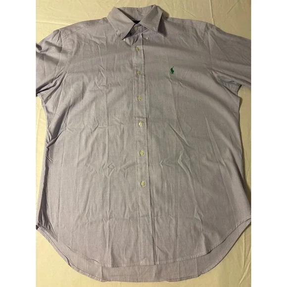 Polo Ralph Lauren Button Down Mens XL Purple Micro Check Excellent Pony Logo - Picture 3 of 12